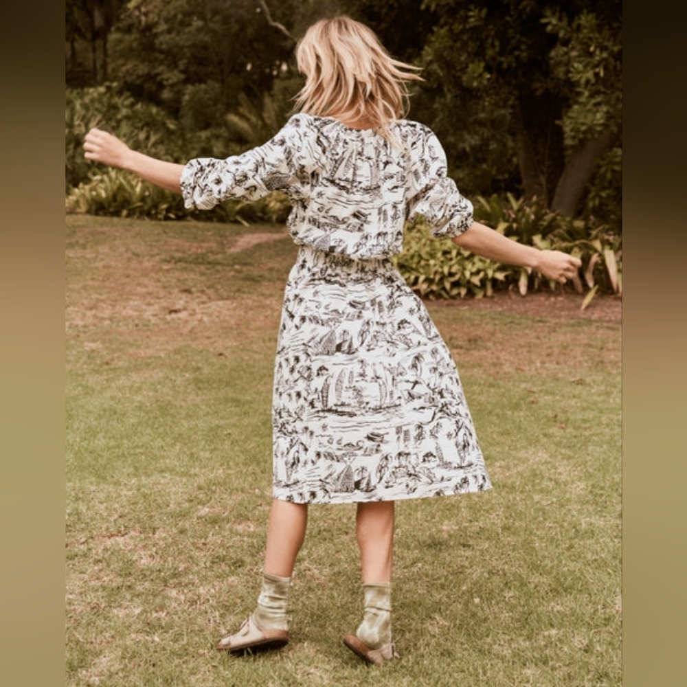 The Great 100% cotton derby dress, black getaway, size 2 (m) - Picture 4 of 16